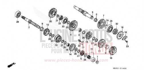 BOITE DE VITESSES NX650M de 1991